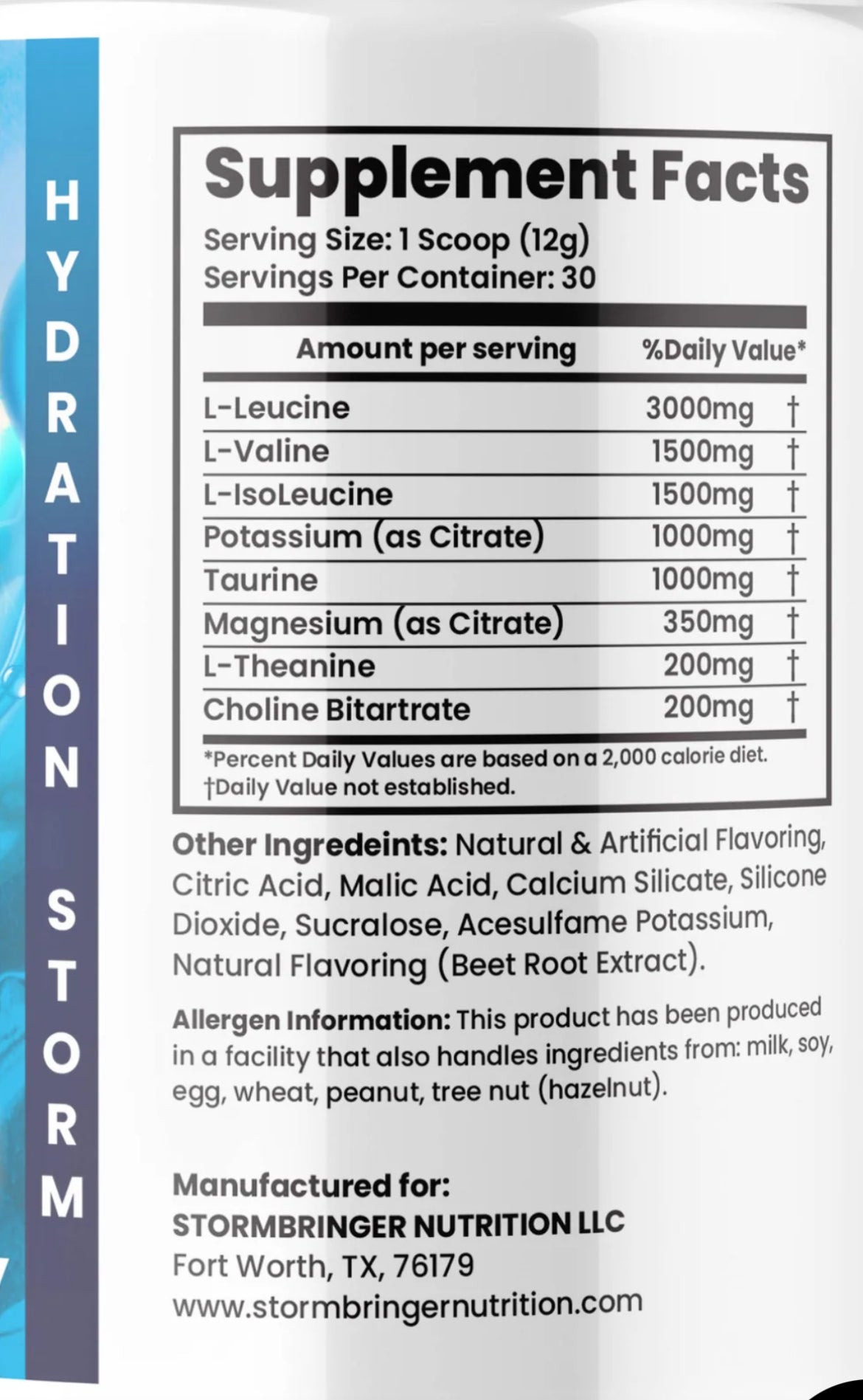 HYDRATION STORM (BCAA'S)