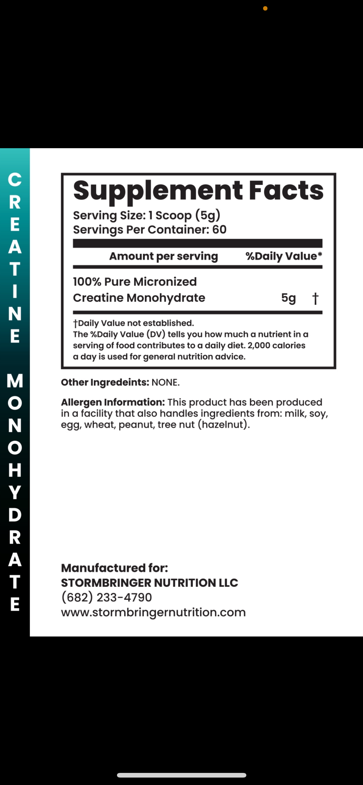 CREATINE MONOHYDRATE - 100% Pure Micronized
