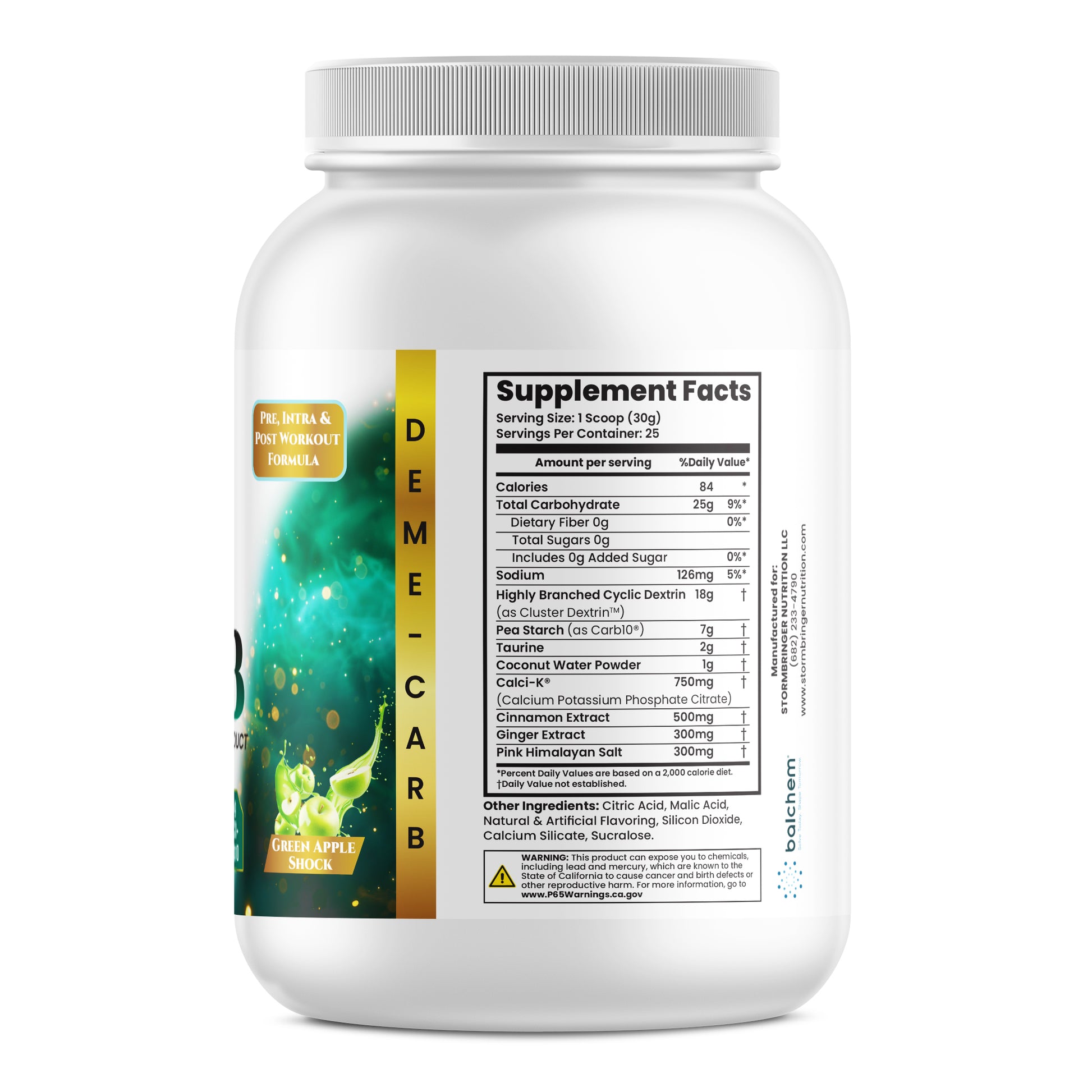 DEME CARB Green Apple Shock (25 Servings)