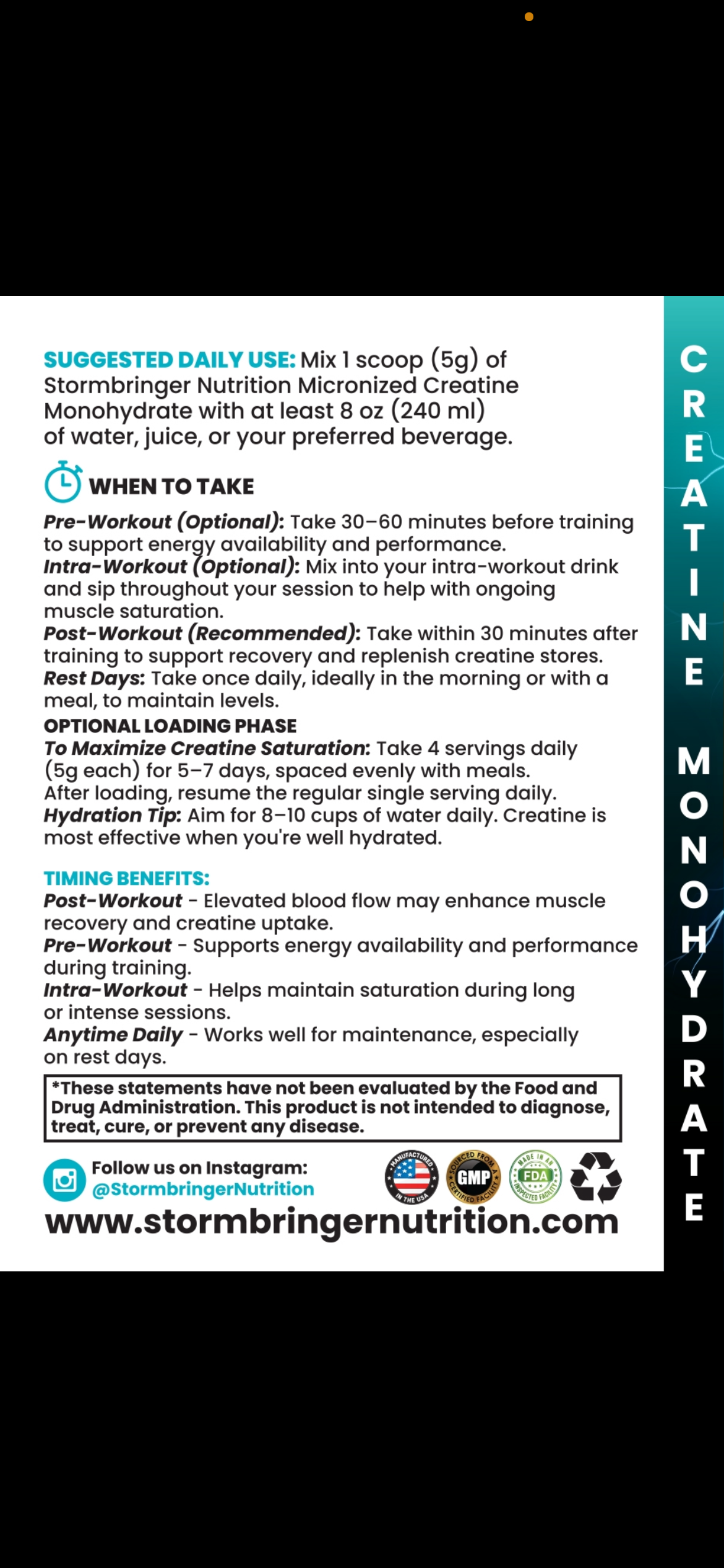 CREATINE MONOHYDRATE - 100% Pure Micronized