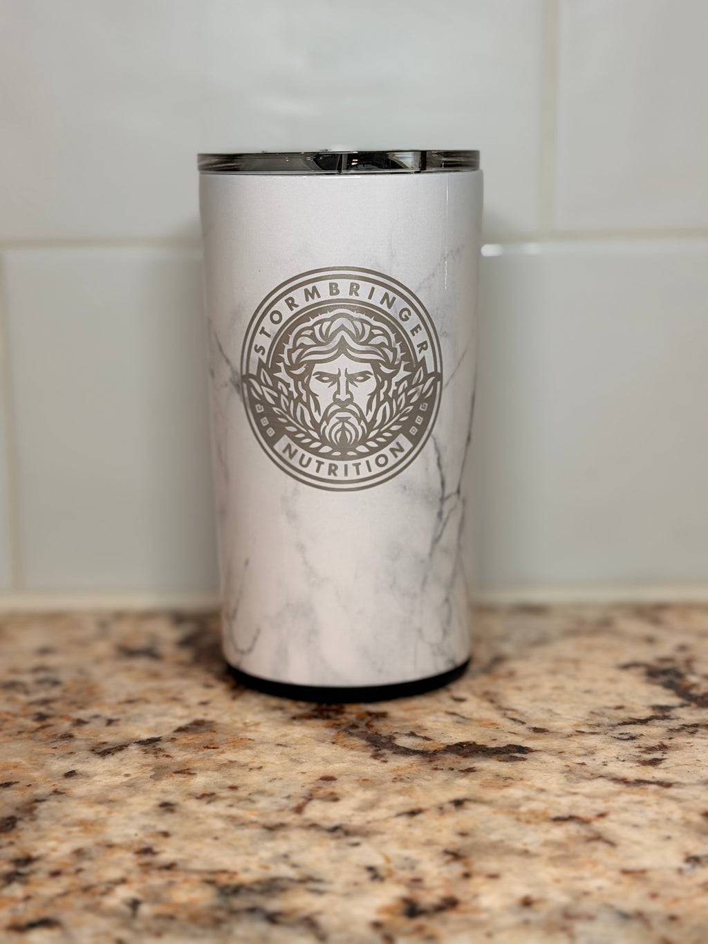 Stainless Steel Mini Tumbler - White Marble