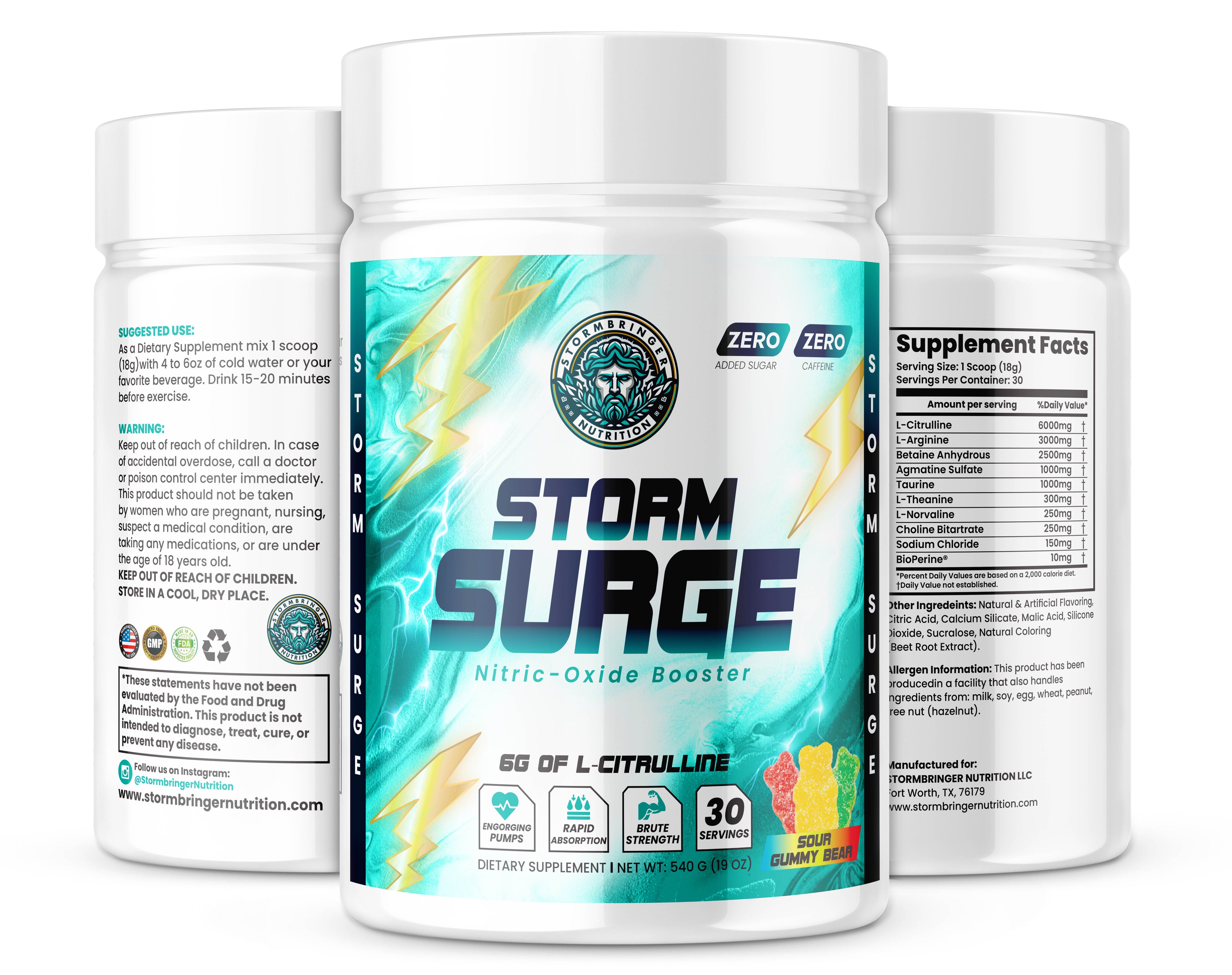 STORM SURGE – Stim-Free Pre-Workout Formula